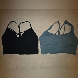 Paragon Fitwear Women's Strappy Sports Bra- Black and Olive Green